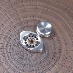 Stainless Steel pEI Fidget Spinner Stress Relief Finger Spinner EDC Fidget Toy 07FC0E-D4 - KOEEK