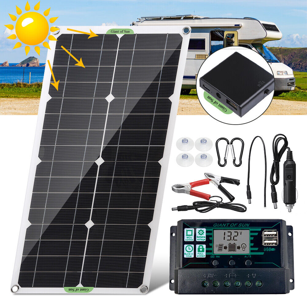 ny 150W Watt fleksibelt solpanel 12V Mono RV Rooftop Off-Grid Power Camping Home