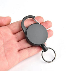 2pcs Plastic High Rebound Telescopic Key Chain Buckle Anti-theft Steel EDC Ring EDC - KOEEK