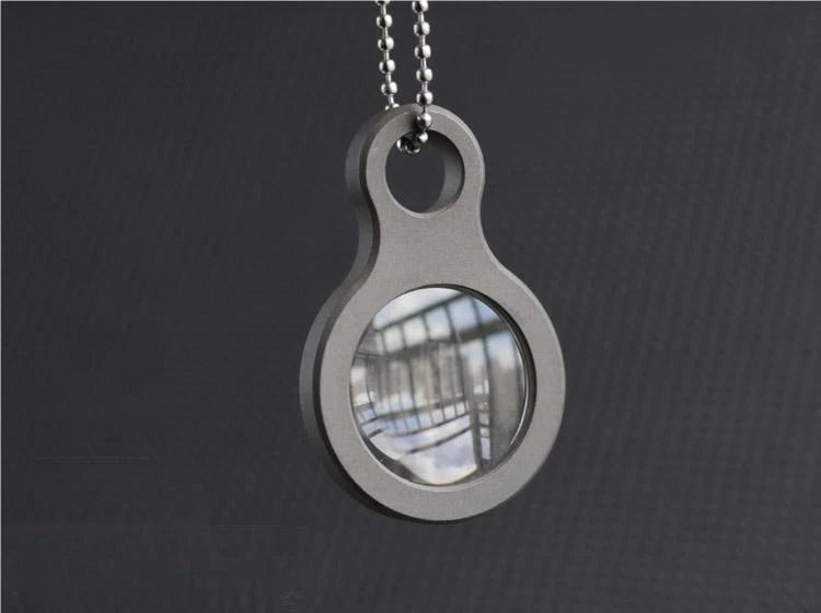 EDC Titanium Alloy Magnifier Glass Convex Lens Outdoor Portable EDC Multi Tools 07FC0E-D4 - KOEEK