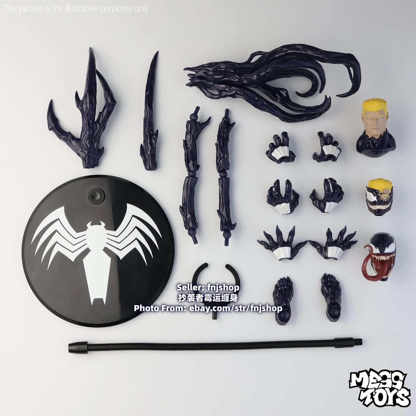In Stock Mess Toys Venom Lethal Neighbor Spider-Man Symbiote 1/12 Action Figure MESS_TOYS - KOEEK