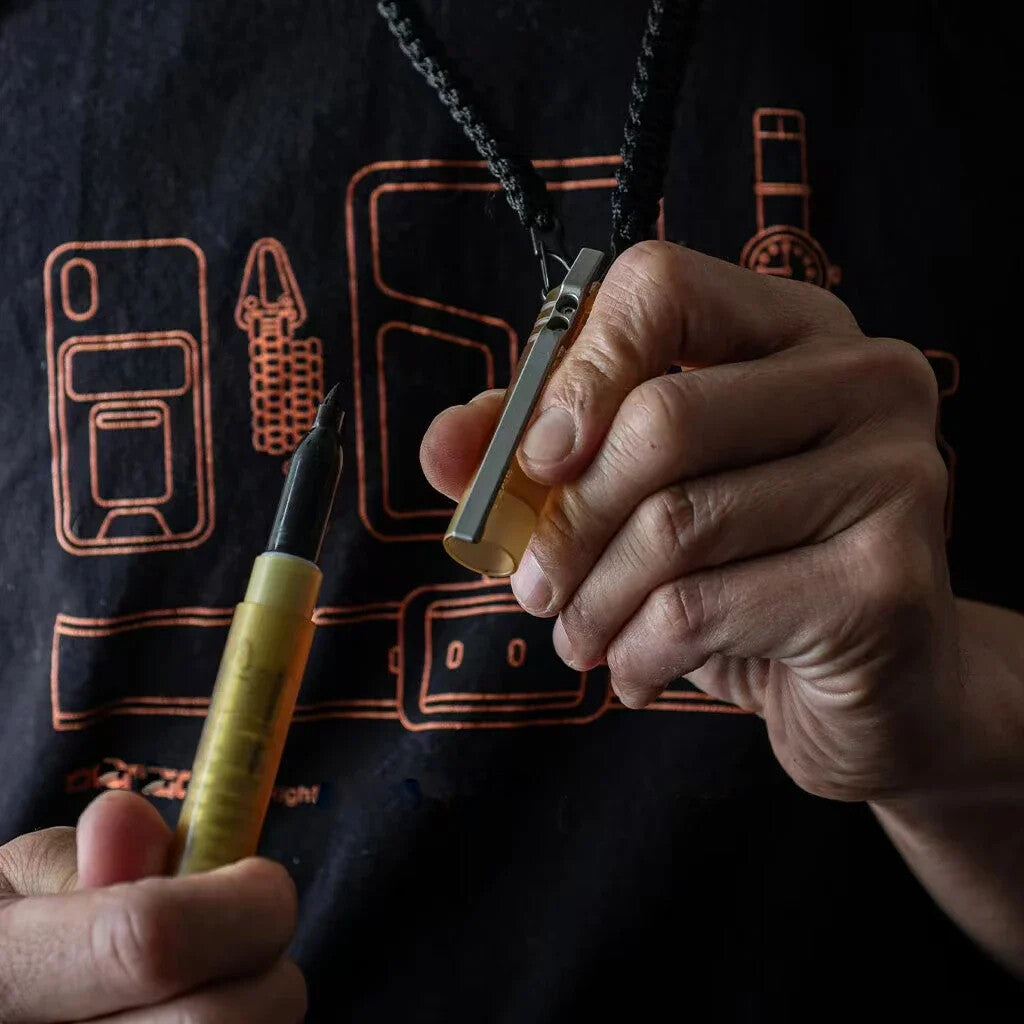 EDC Ultem Imported PEI Titanium Alloy Pen Multi-functional Portable Tools Pen 07FC0E-D4 - KOEEK