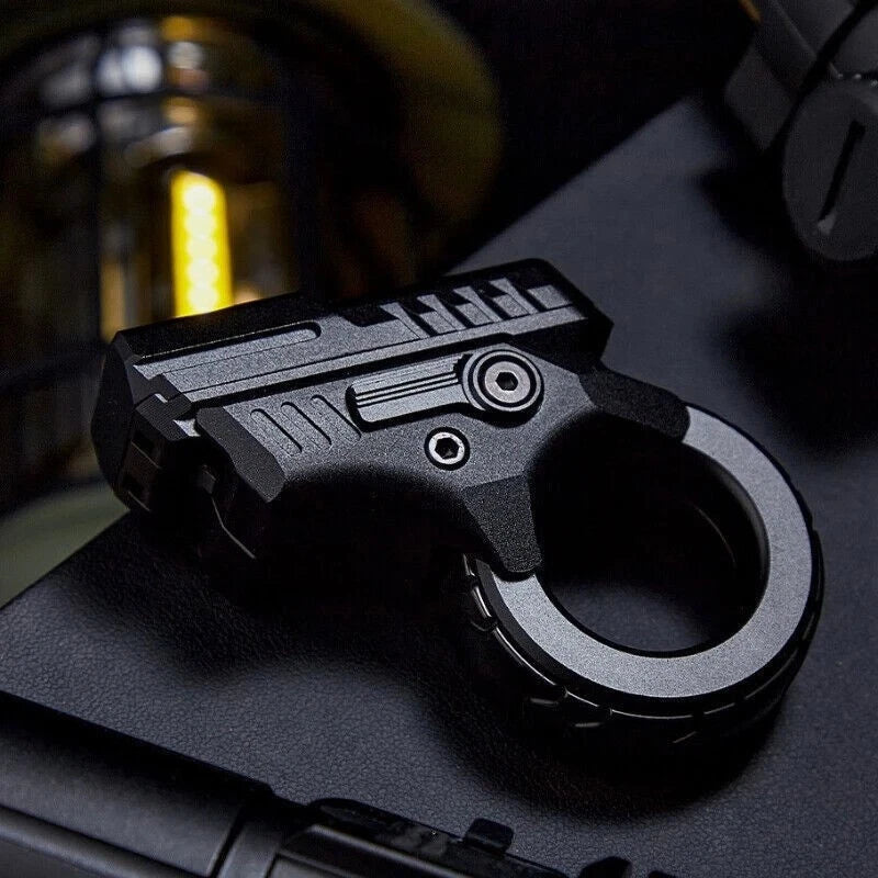 EDC Toy Flip Pushing Slider Gun Fidget Spinner Push Card Ratchet Fingertip Toy 07FC0E-D4 - KOEEK