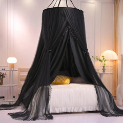 Double Layer Princess Round Dome Canopy Bed Curtain for Girls Adults