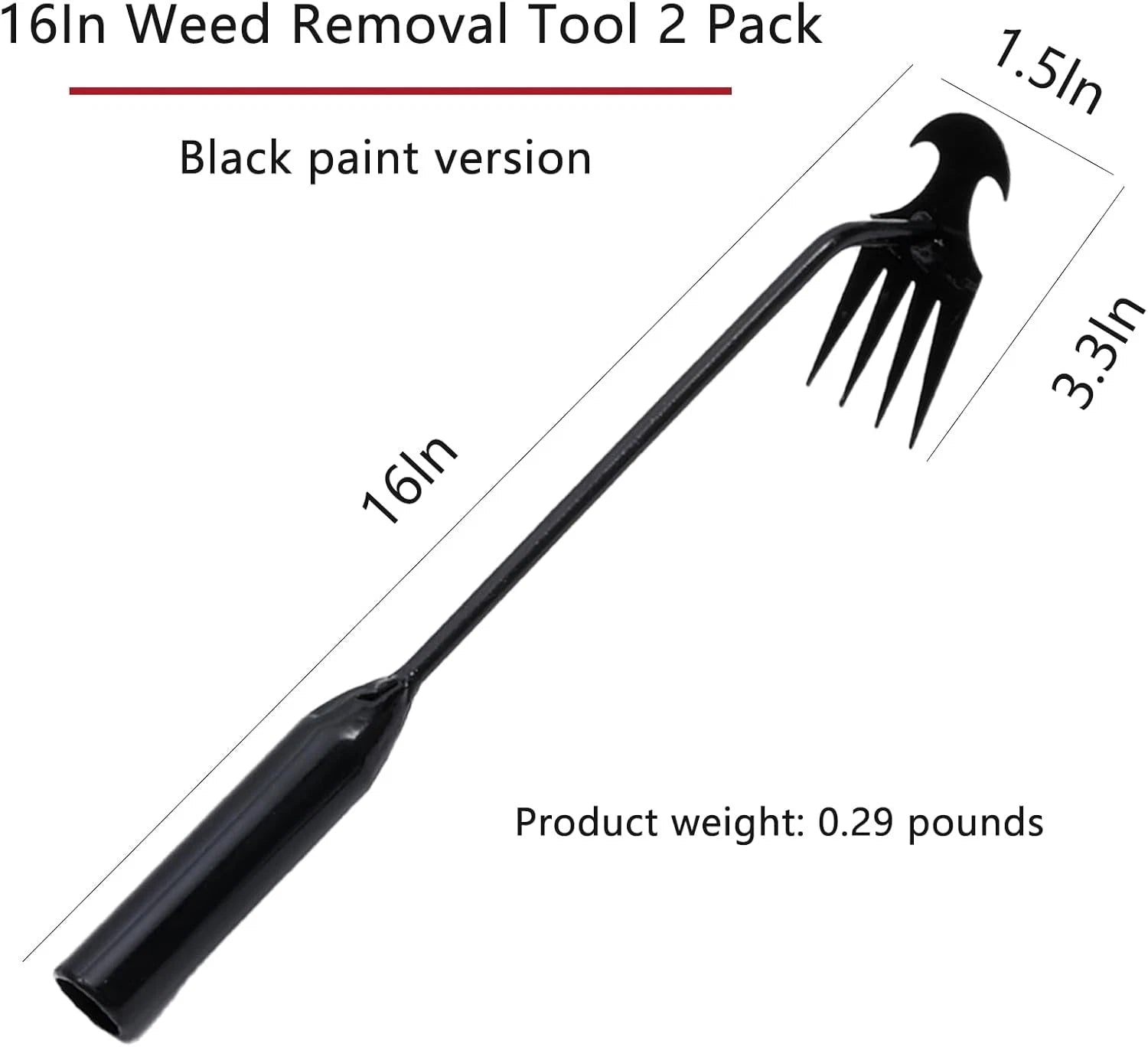 Weed Puller Tool Garden Weed Pulling Tool, Weeder Tool Uprooting Weeding Tool 07FC0E-D4 - KOEEK