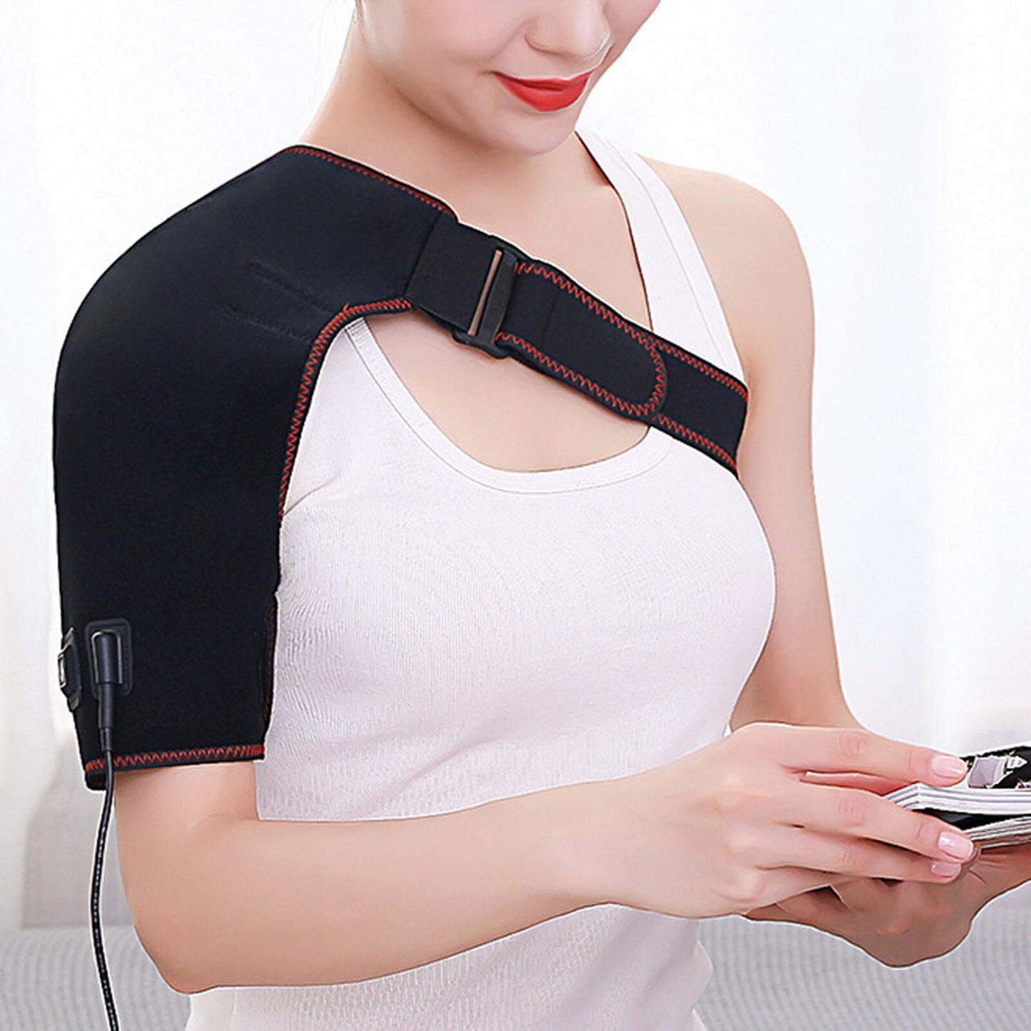 new Electric Heated Shoulder Brace Wrap Elbow Massager Joint  Pain Relief koeek - KOEEK