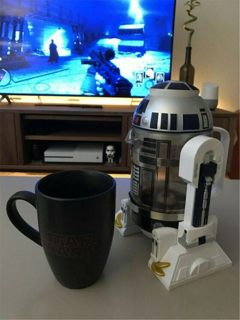Star Wars R2-D2 Robot Manual Coffee Maker Home French Pressed coffee Machine 07FC0E-D4 - KOEEK