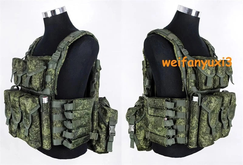 Replica Russian 6B46 EMR Armor Tactical Vest Molle Plate W/ AK Pouches Set Suit 07FC0E-D4 - KOEEK