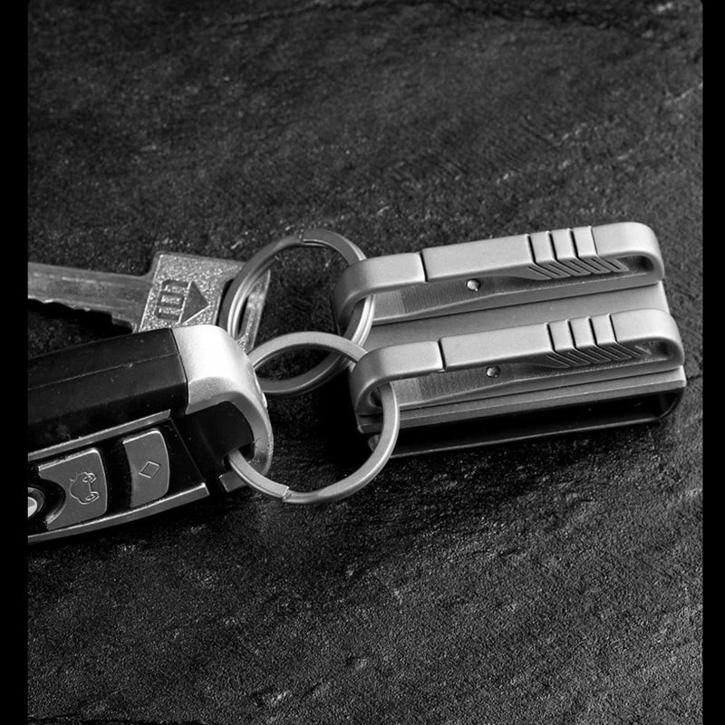Titanium Alloy Quick Buckle Detach Belt Waist Hanging Men Car Keychain Key Ring 07FC0E-D4 - KOEEK
