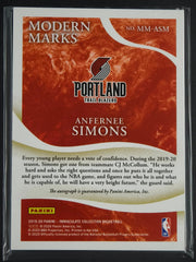 Anfernee Simons 2019-20 Panini Immaculate Collection Modern Marks Auto /75 [3hk 07FC0E-D4 - KOEEK