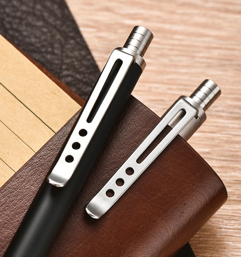 EDC Titanium Alloy Pocket Ball Pen Signature Working Tactical Pen w 5pcs Refills 07FC0E-D4 - KOEEK