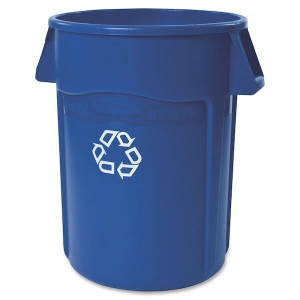 new Rubbermaid Commercial Fg264307blue 44 Gal Round Recycling Bin, Open Top, Blue, koeek - KOEEK