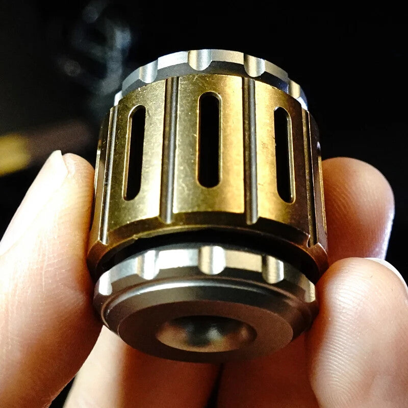 Titanium Copper Pendant EDC Bead Fidget Spinner Fingertip Gyro Adult Fidget Toy 07FC0E-D4 - KOEEK