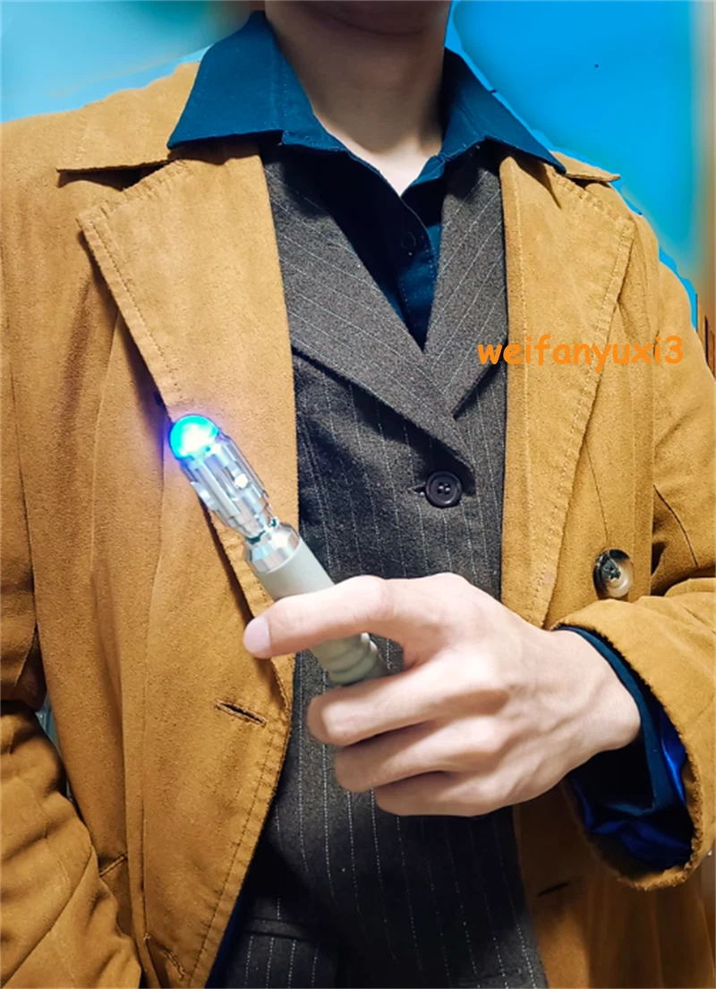 Replica Doctor Who Master 10th Metal Sonic Screwdriver Scalable LED Prop Gift 07FC0E-D4 - KOEEK