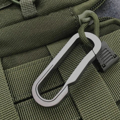 TC4 EDC Titanium Alloy Key Chain Carabiner Hang Waist Buckle with Ring Outdoor 07FC0E-D4 - KOEEK
