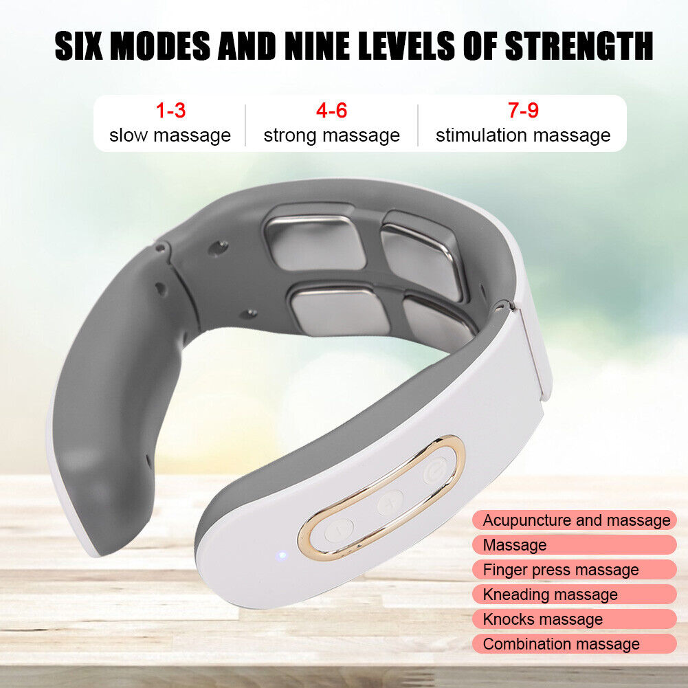 new Wireless Neck Massager 9 Gears Electric Vertebra Massager(White Charging) HGF koeek - KOEEK