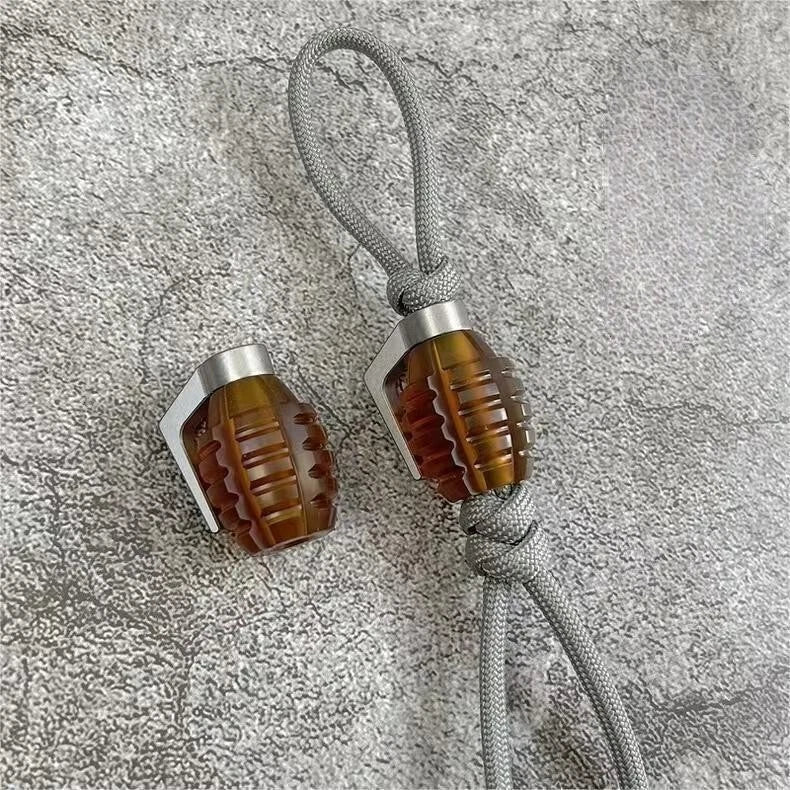 Titanium Ultem PEI Knife Lanyard Bead Paracord Pendant EDC Keychain Charm DIY 07FC0E-D4 - KOEEK