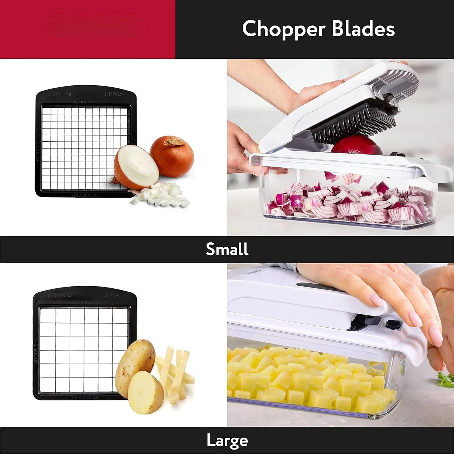 Vegetable Chopper and Spiralizer - Food Chopper with Container 07FC0E-D4 - KOEEK