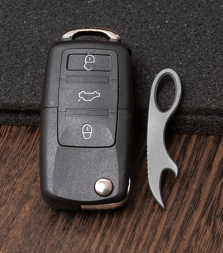 Titanium Alloy Multi Tools Crowbar Bottle Opener Portable Outdoor EDC Keychain 07FC0E-D4 - KOEEK