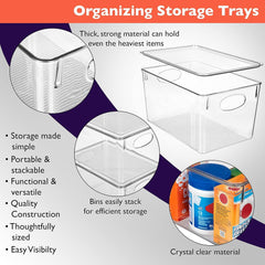 new ClearSpace Plastic Storage Bins With lids – Perfect Pantry 4 Pack, Clear CLEARSPACE - KOEEK