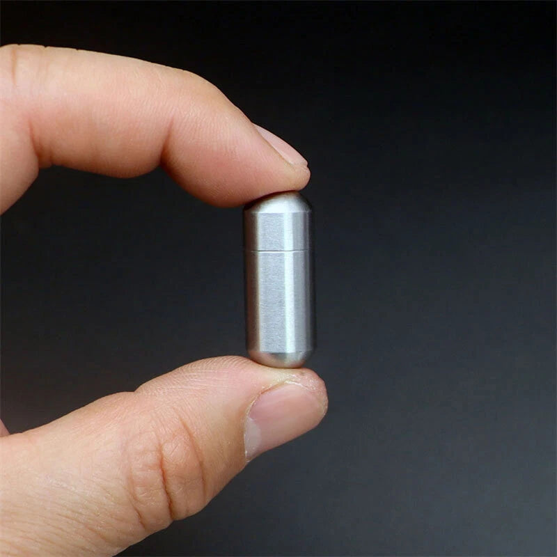 Outdoor Mini Keychain Waterproof Pill Container Box Sealed Storage Tank EDC Tool 07FC0E-D4 - KOEEK