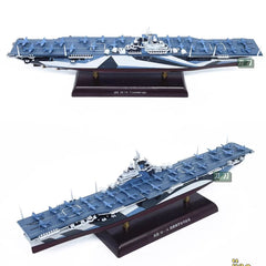 1/1000 WWII US Aircraft Carrier Ticonderoga-class Cruiser CV-14 Model Toy W/base 07FC0E-D4 - KOEEK