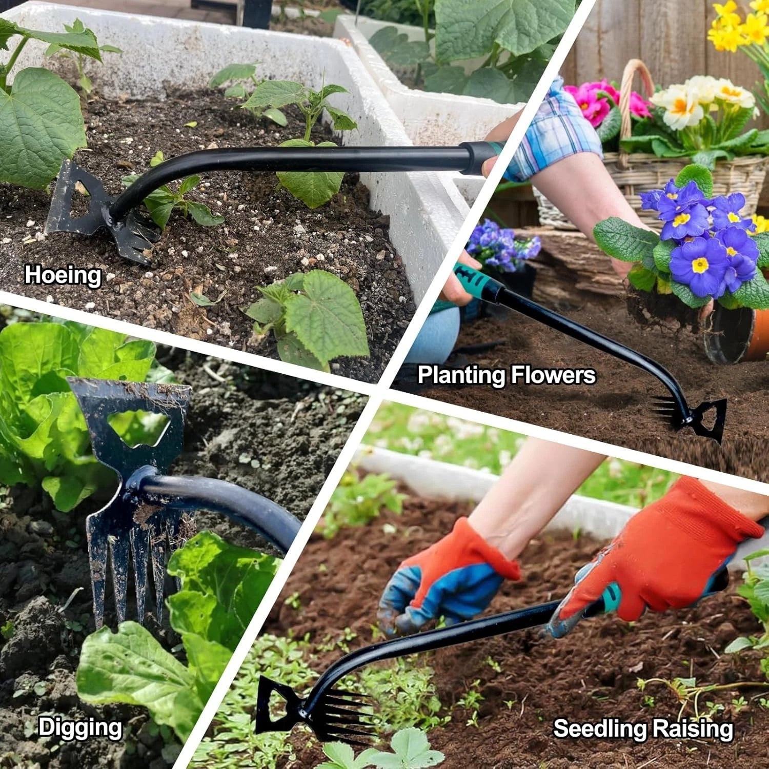Weed Puller Tool-2Pcs Gardening Hand Weeder Tools, Weeding Artifact Uprooting 07FC0E-D4 - KOEEK