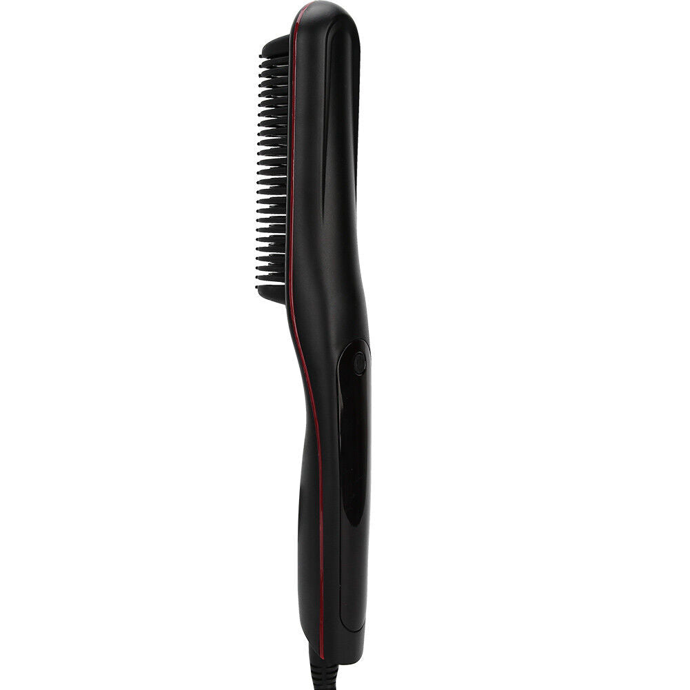 new Electric Hair Comb Anti Scald Beard Brush US Plug 110V(Black )(Black ) HGF koeek - KOEEK