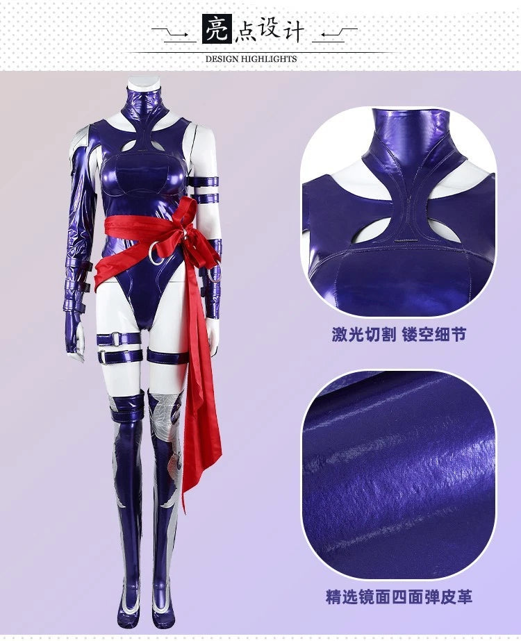 Game Marvel Rivals Psylocke Jumpsuits Outfit Cosplay Costume Bodysuit Halloween 07FC0E-D4 - KOEEK