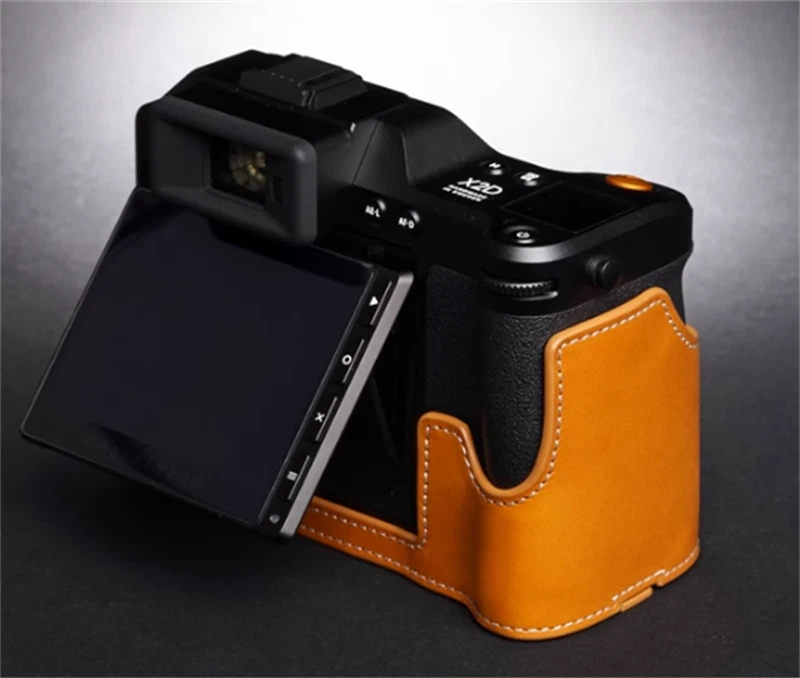 Retro  Leather Half Case Handmade Camera Cover for Hasselblad X2D 100C 07FC0E-D4 - KOEEK