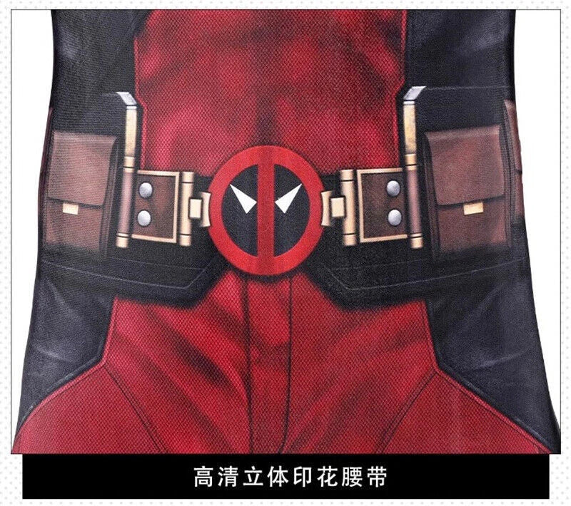 Marvel Deadpool 3 Wade Winston Wilson Cosplay Costume Suit Jumpsuit Halloween 07FC0E-D4 - KOEEK