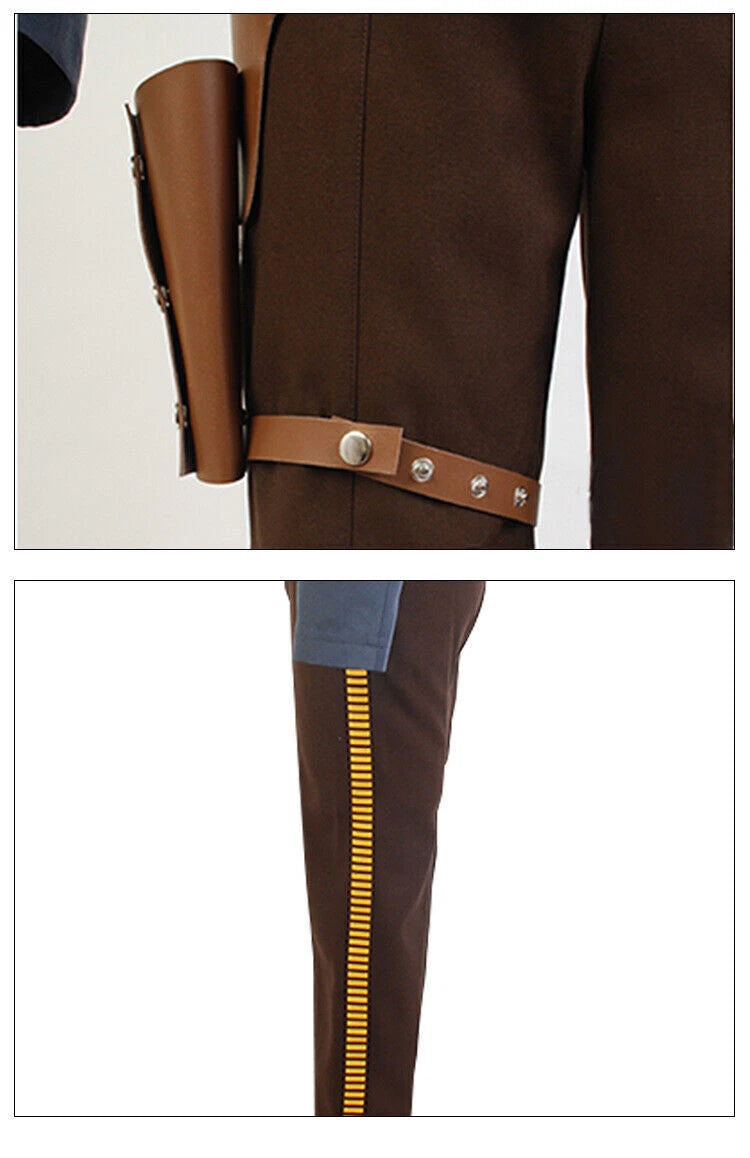 Star Wars Han Solo Cosplay Coat Jacket Pants Holster Party Men Cosplay Costumes 07FC0E-D4 - KOEEK