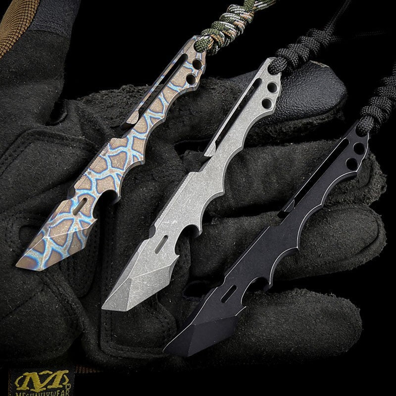 EDC Titanium Alloy Pocket Outdoor Multi Tools Pry Bar Crowbar Opener Cutter Tool 07FC0E-D4 - KOEEK