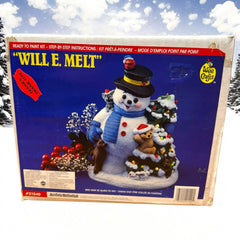 Vintage Wee Crafts Will E Melt Snowman #21540 Lighted Christmas Ready to Paint WEE CRAFTS - KOEEK