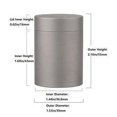 Titanium Waterproof Pill Case Container Holder Jewelry Tea Storage Can Box EDC 07FC0E-D4 - KOEEK
