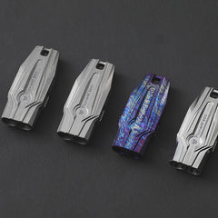 120DB Titanium Alloy Double Tube Whistle Outdoor Survival EDC SOS high Frequency 07FC0E-D4 - KOEEK