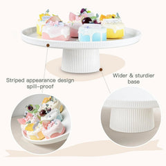 13 Inch Cake Stand, Ceramic Cake Stands for Party, Elegant Wedding Cake Plate 07FC0E-D4 - KOEEK