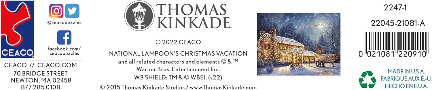 new Ceaco - Thomas Kinkade - Holiday Movies - National Lampoons Xmas Vacation -... CEACO - KOEEK