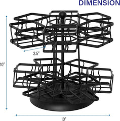 Tea bag storage rack - Rotating carousel stand with 12 compartments 07FC0E-D4 - KOEEK