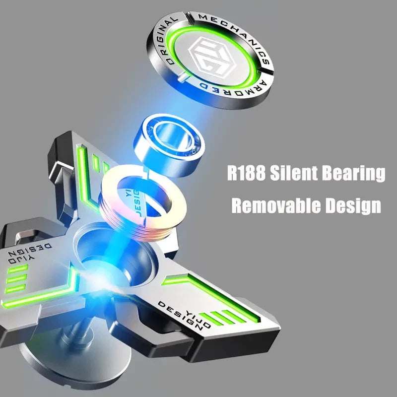 Fidget Spinners Luminous Metal Mute Bearing Noctilucent Gyro Stress Relief Toys 07FC0E-D4 - KOEEK
