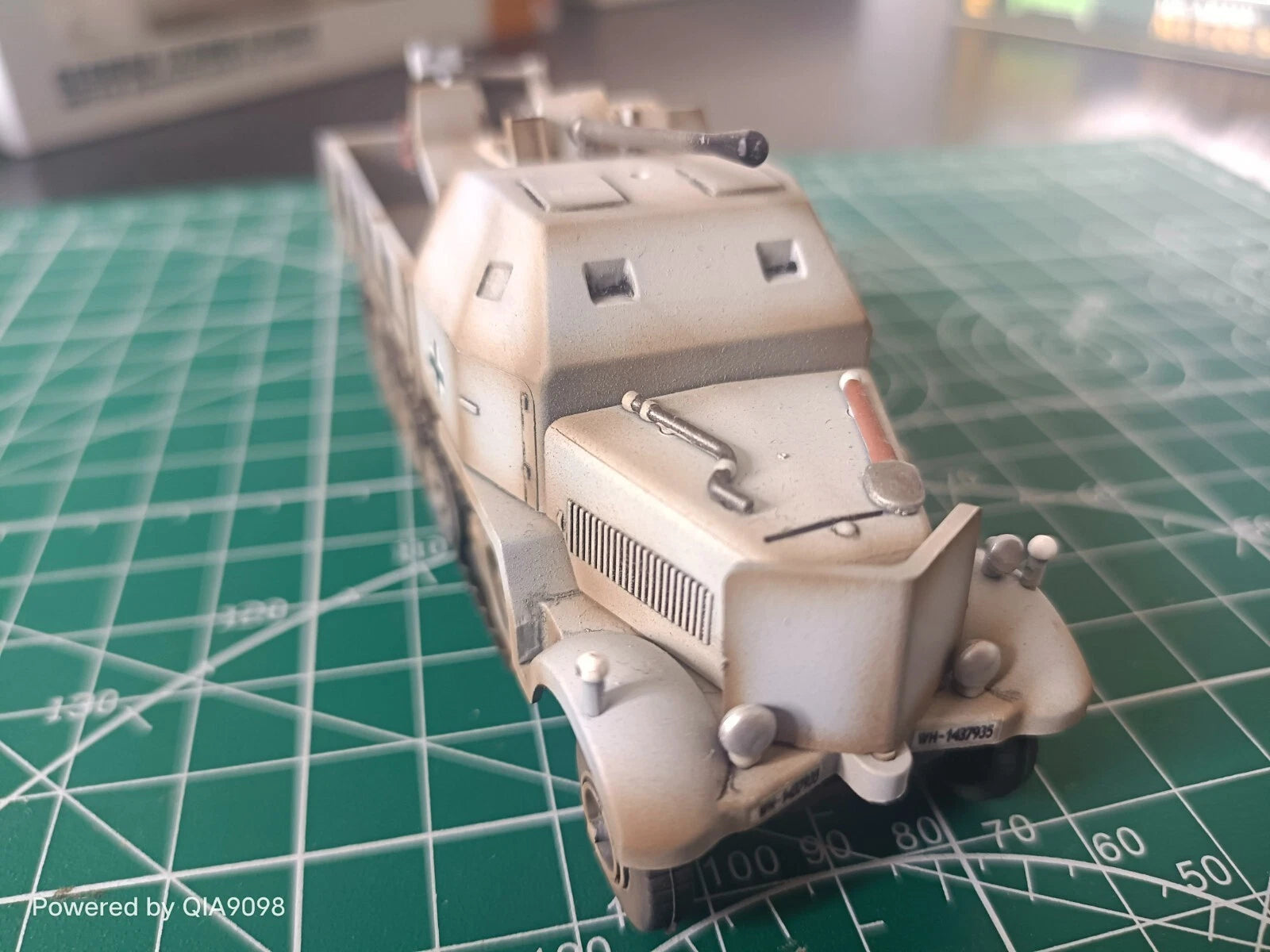 1:72 Scale WWII German Sd .Kfz.7/2 Flak37 Antiaircraft Gun Winter Painting Model 07FC0E-D4 - KOEEK