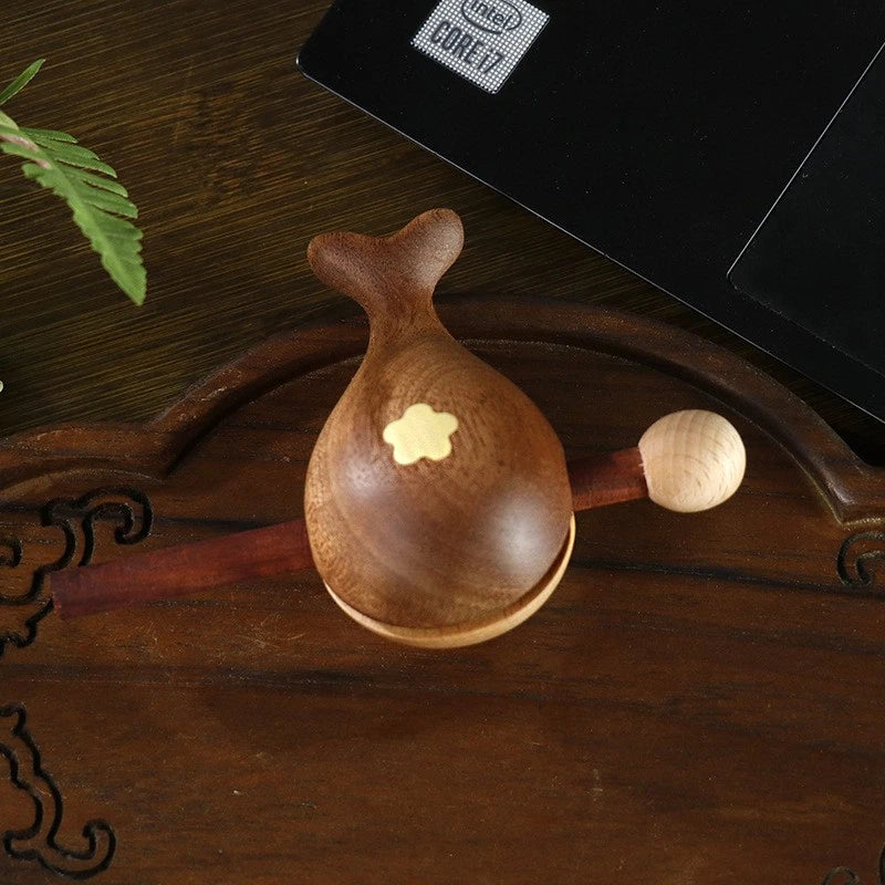 4.3x4.1x7.8cm Wooden Mokugyo Percussion Instrument Carved Wood Meditation Decor 07FC0E-D4 - KOEEK