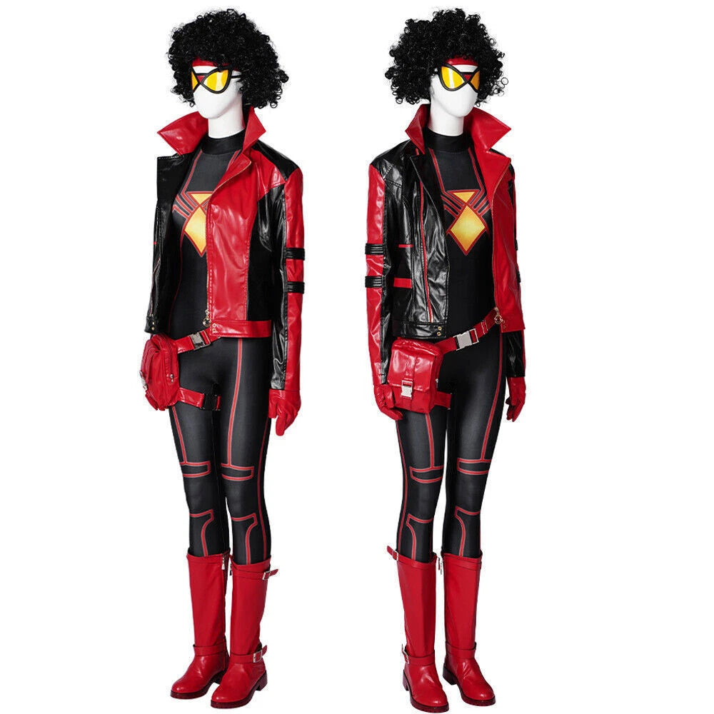 Spider-Woman Across the Spider-Verse Cosplay Costume Jessica Drew Outfit Wig Bag 07FC0E-D4 - KOEEK