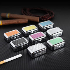 Portable EDC Ashtray Metal Pocket Ashtray Mini Ashtray With Lid Cigaretbe Gifts 07FC0E-D4 - KOEEK
