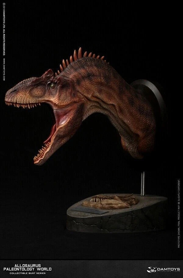 DAMTOYS Allosaurus Bust Dinosaur Statue Resin Display Model MUS010A Red Version DAMTOYS - KOEEK