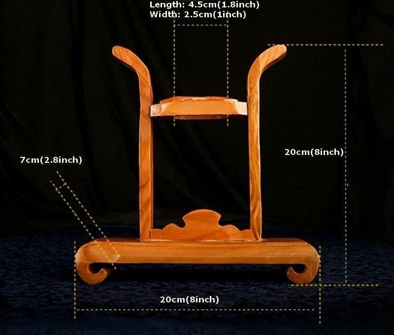 Peach Wood Sword Knife Blade Dagger Cane Gun Holder Upright Stand Display Rack 07FC0E-D4 - KOEEK