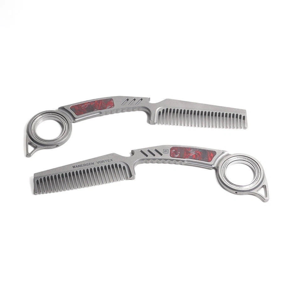 TC21 Titanium alloy Comb EDC Fidget Toy Multi Tool Lightweight Durable 07FC0E-D4 - KOEEK