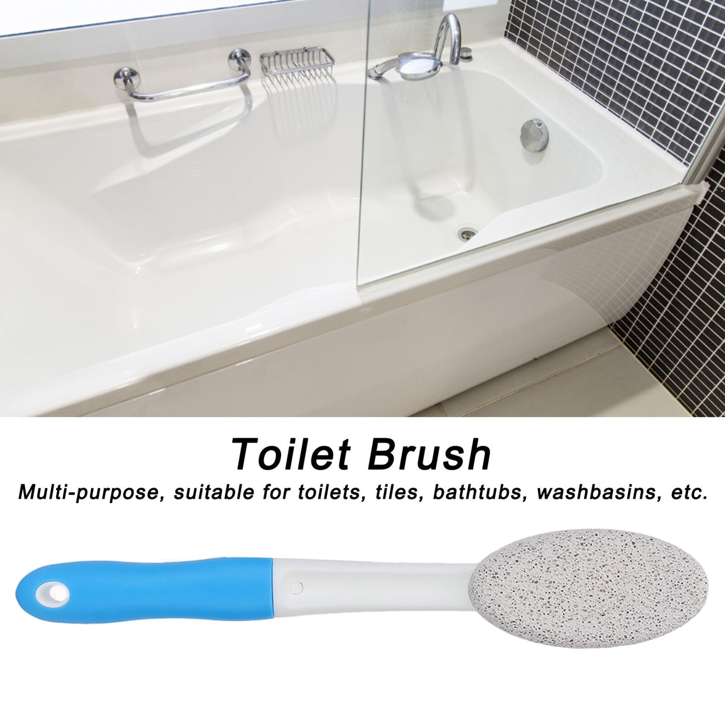 new Pumice Stone Cleaning Brush Hard Water Toilet Bowl Remover Cleaner HGF koeek - KOEEK