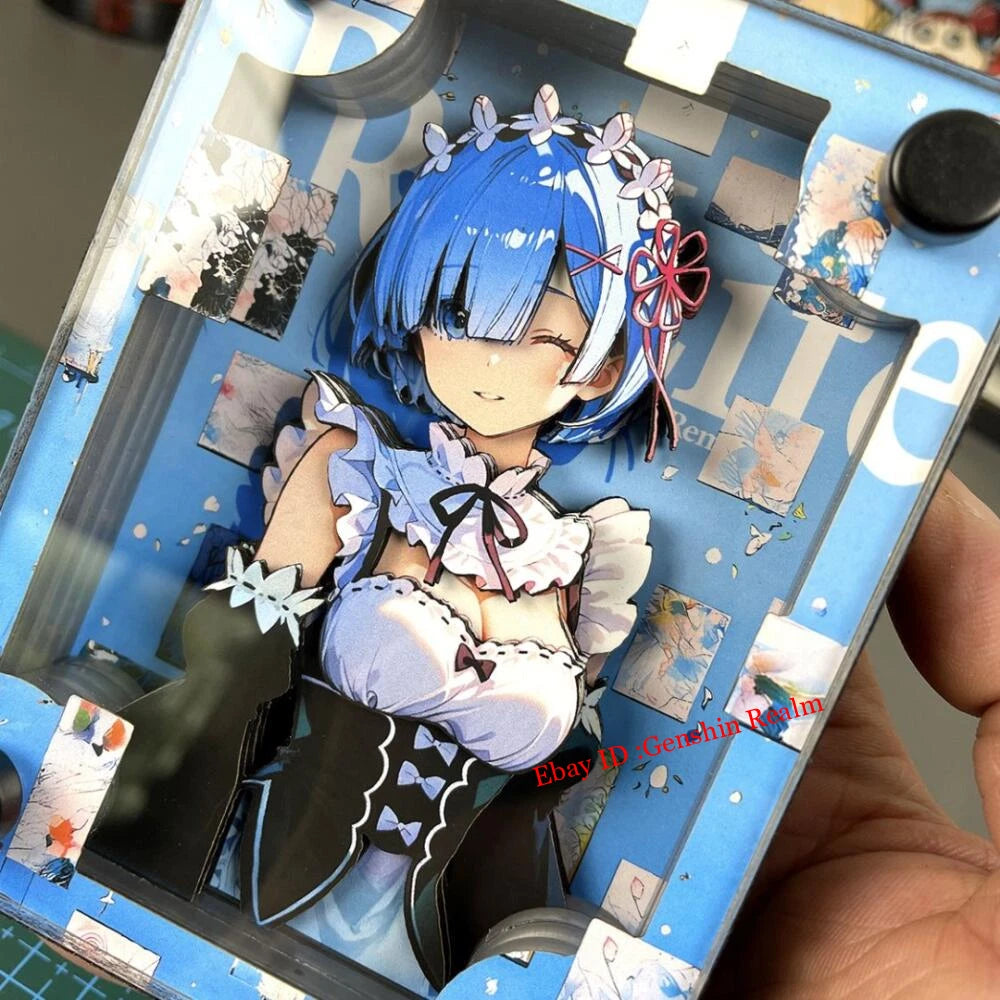 Anime Re:ZERO Rem Acrylic Brick 3D Card Collection Decor Gift 07FC0E-D4 - KOEEK