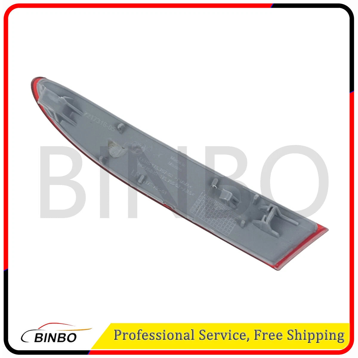Rear Left Bumper Reflector Light Cover for BMW X3 F25 11-14 63147217315 Red 07FC0E-D4 - KOEEK